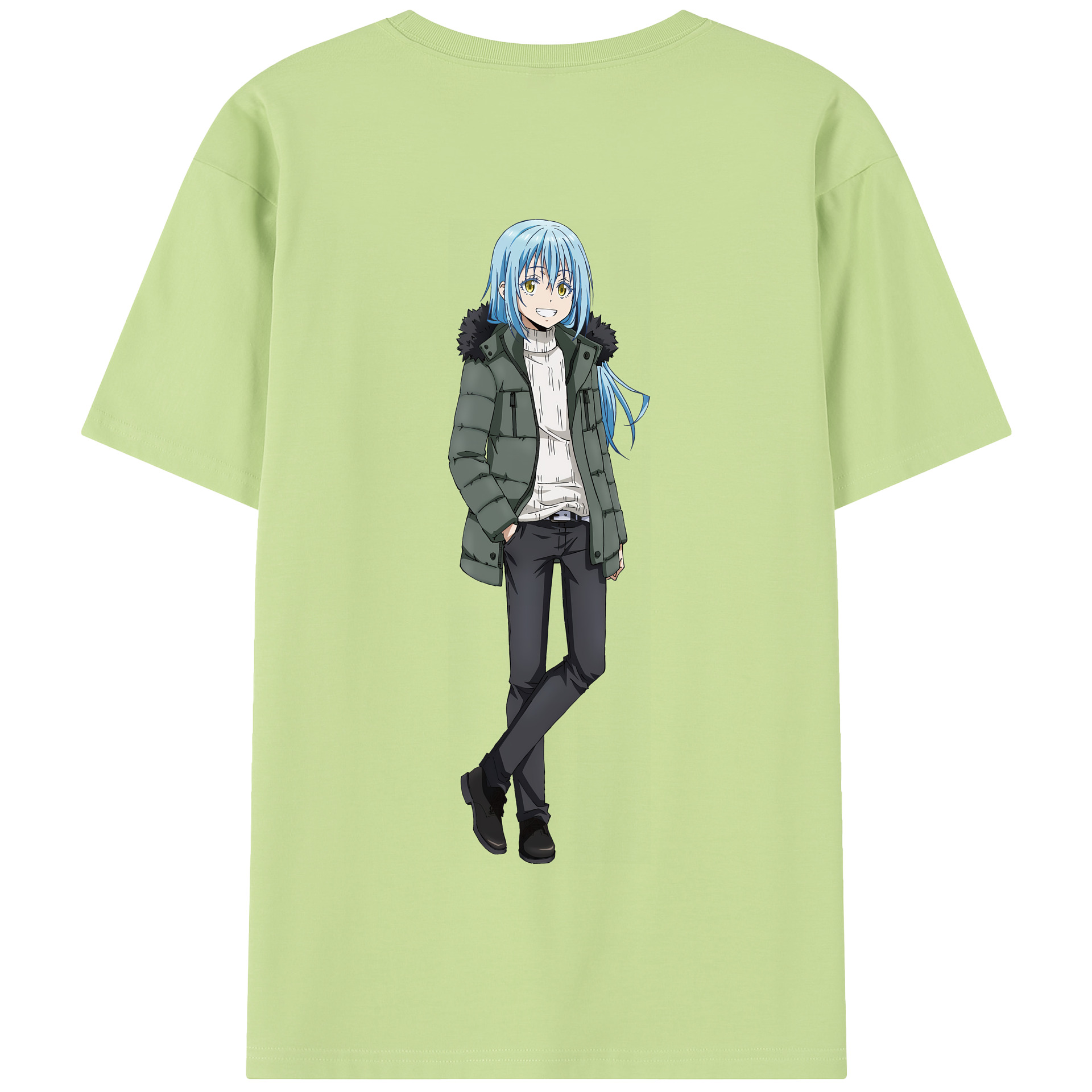 （画像用） 転スラ Regarding Reincarnated to Slime 綿100％半袖Tシャツ（背面プリント）